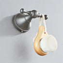 GobekUsa Gray Bathroom Accessories Set: Towel Rack, Toilet Brush Holder, Shelf, Soap Dish