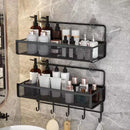 GobekUsa Bathroom & Kitchen Wall Shelf Organizer - Square Shampoo Storage Rack