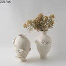 GobekUsa Abstract Art Ceramic Vase for Desk Decoration and Room Aesthetic