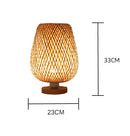 GobekUsa Bamboo Table Lamp Handmade Bedroom Living Room Decor Wood Light