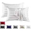 GobekUsa Luxe Jacquard Stripes Pillow Cover Set - Queen & King Size Home Pillowcases