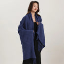 GobekUsa Knitted Diamond Blanket: Versatile Solid Shawl for Home, Office, Travel