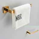 GobekUsa Brushed Gold Bathroom Hardware Set Stainless Steel Towel Bar Robe Hook Toilet Paper Holder