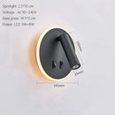 GobekUsa LED Wall Lamp USB Charging Bedroom Hotel Bedside Reading Sconce Switch