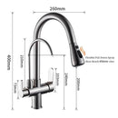 GobekUsa Crane Kitchen Faucet Three Ways Sink Mixer WF-0195