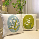 GobekUsa Blue Hyacinth Square Pillowcase, Non-Scripta Design, Modern Home Decoration