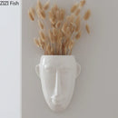 GobekUsa Abstract Human Face Ceramic Vase Plant Pot Room Decoration