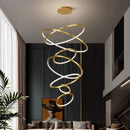 GobekUsa Nordic Home Decor Stair Chandelier Living Room Bedroom Dining Room Lighting
