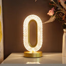 GobekUsa Crystal LED Table Lamp with Touch Control and Remote for Bedroom and Living Room