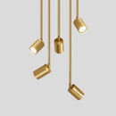 GobekUsa Gold Long Arm Ceiling Pendant with Rotating LED Spotlights