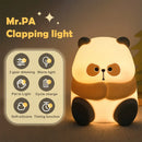 GobekUsa Cute Panda Silicone LED Night Light USB Rechargeable Timer Sleep Lamp