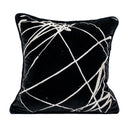 GobekUsa Lahulpe Navy Blue Velvet Cushion Cover with Constellation Embroidery, 45x45cm
