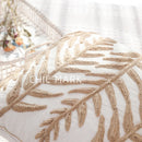 GobekUsa Leaves Embroidered Pillow Cover - 45*45 Decorative Cushion for Living Room