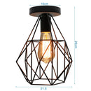 GobekUsa Industrial LED Ceiling Light: Modern Retro Loft Plafonniers for Living Room Kitchen Cage Home Decor