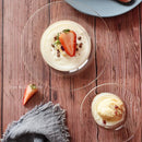 GobekUsa Cute Straw Hat Glass Bowl for Desserts and Fruits