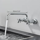 GobekUsa Black Kitchen Faucet Mixer Tap Swivel Spout Wall Mounted Hot Cold Water