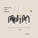 GobekUsa LED Tube Chandelier Lighting High Ceiling Lustre Hanging Lamps for Home Deco