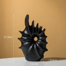 GobekUsa Conch Shape Ceramic Vase for Artificial Flower Arrangements