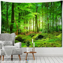 GobekUsa Bamboo Forest Pigeon Path Tapestry: Hippie Psychedelic Wall Hanging for Natural Home Decor