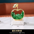 GobekUsa Crystal Metal Fruit Sculpture Set Home Decoration