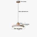 GobekUsa LED Wood Pendant Lamp Dining Living Room Adjustable Light Fixture