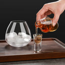 GobekUsa Japanese Style Glass Wine Bottle & Cup Set with Wine Warmer