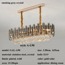 GobekUsa Gold Crystal Chandelier for Living Room Luxury Lighting Fixture