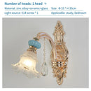 GobekUsa Duplex Ceramic Crystal Pendant Lamp for Modern European Style Living Room
