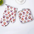 GobekUsa Cotton Kitchen Baking Microwave Gloves for Heat Resistant Baking Oven Safety
