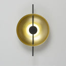 GobekUsa Gold Circle LED Wall Light 10W, Postmodern Black Sconce for Foyer, Bedside, Hotel, Aisle