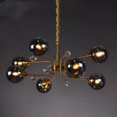 GobekUsa Glass Bubble Chandelier: Luxury LED Glass Ball Suspension Lamp for Living Room, Bedroom, and Shop