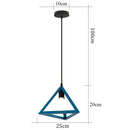 GobekUsa Blue Nordic Pendant Lights E27 Modern Hanging Lamps for Living Dining Kitchen