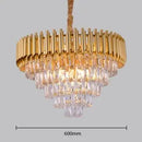 GobekUsa Black Gold Metal LED Chandelier Living Room Dining Modern Lustre Crystal Hanging Lamp