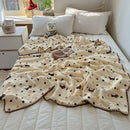 GobekUsa Korean Cotton Cartoon Blanket for Travel & Home - Kids, Adults
