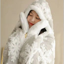 GobekUsa Hooded Christmas Coral Velvet Wearable Blanket