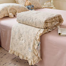 GobekUsa Korean Cotton Patchwork Quilt with Lace and Ruffle for Summer