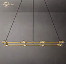 GobekUsa Éclatant Crystal Chandelier - Luxe Rectangular Pendant Light for Home Décor
