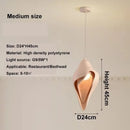 GobekUsa Gypsum Pendant Lamp Conch Design Wabi Sabi Style for Living Room or Bedroom