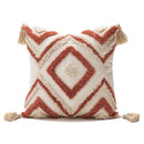 GobekUsa Boho Diamond Pillow Cover Set - Orange Pink Green Black - 45x45cm 30x50cm