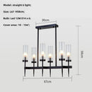GobekUsa Gold Metal Glass LED Pendant Lights Chain Hanging Lamp
