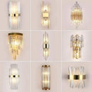 GobekUsa Glass Rod Crystal Wall Sconce: Modern Luxury Bedroom Living Room Light