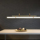 GobekUsa Eden Modern Black Gold Leather Tube LED Pendant Chandelier