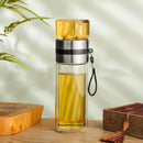 GobekUsa 400ML Double-Layer Glass Tea Infuser Bottle - High Borosilicate Tumbler Set