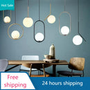GobekUsa Glass Pendant Lights: Modern Bedroom Bedside Chandeliers for Home Indoor Decor