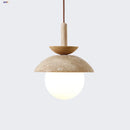 GobekUsa LED Pendant Light: Yellow Stone Wabi Sabi Nordic Modern Hanging Lamp