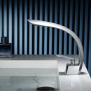 GobekUsa Grey/Black Wash Basin Faucet Single Handle Mixer Tap Hot Cold Waterfall Brushed Gold