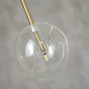 GobekUsa Glass Globe Chrome Pendant Light - Nordic Style Hanging Lamp