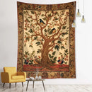 GobekUsa Flying Bird Tree of Life Tapestry Wall Hanging: Bohemian Abstract Hippie Decor