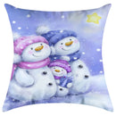GobekUsa Christmas Pillowcase Deer Santa Tree Bear Print Cushion Cover