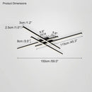 GobekUsa Black Chandelier LED Ceiling Lamp for Master Bedroom Living Room Energy Saving Light